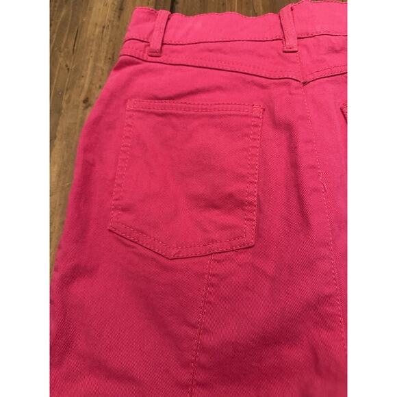 Zara Woman Hot Pink Pants Jeans Size Medium Ankle Zip Straight Leg Slim Coastal - Picture 16 of 16